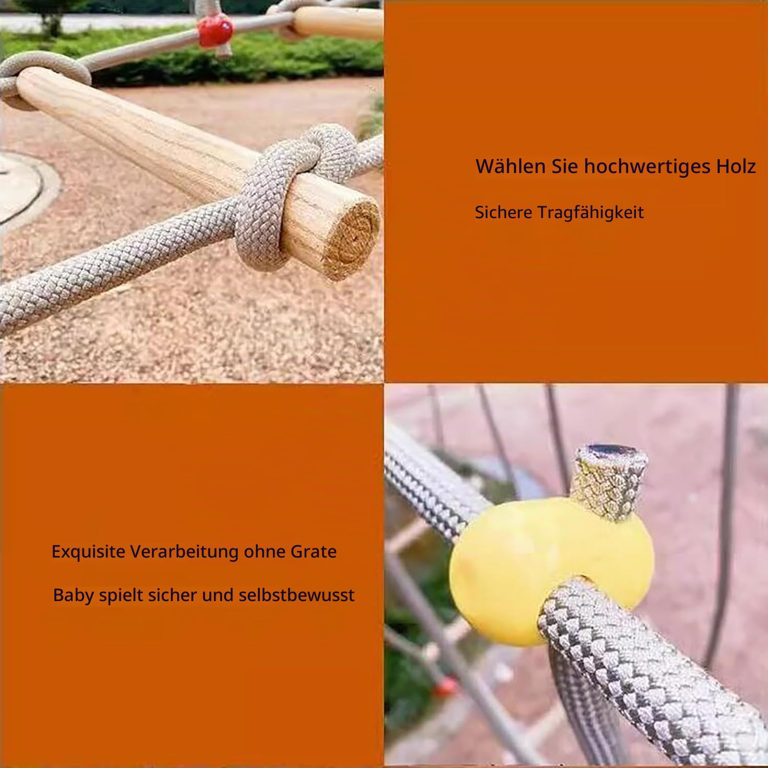 HAZEK Kindergarten Outdoor Brücke Kinder Sport Fitness Training Ausrüstung Massivholz Brücke Balance Brücke Klettern Brücke Spielzeug(Size:5m)