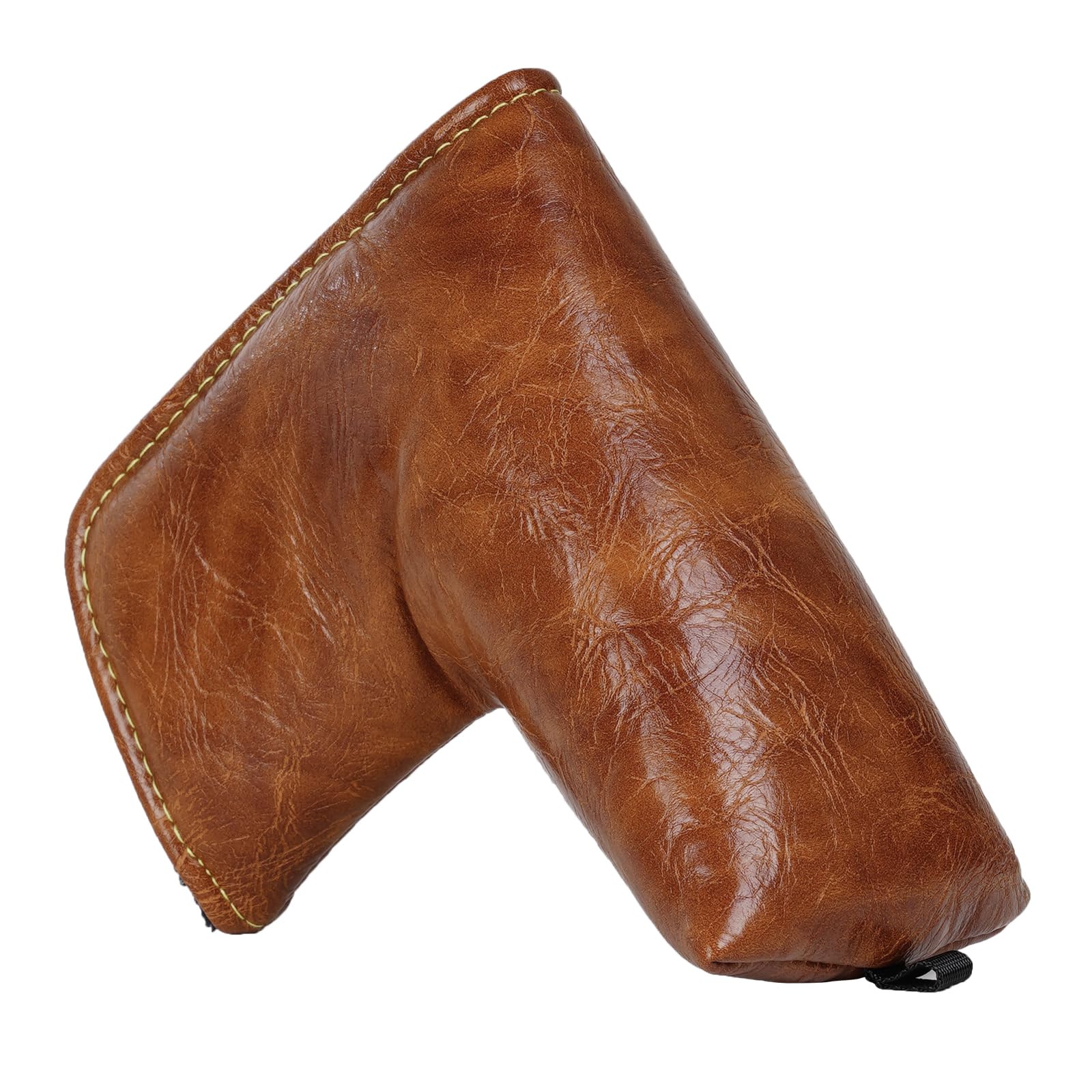 Craftsman Golf Premium Leather Brown Blade Mallet Putter Cover Driver Fairway Wood Headcover Cover Magnetic Closure