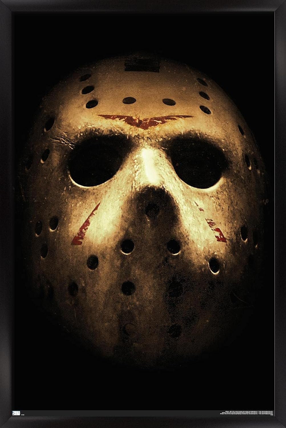 Friday The 13th - Mask Wall Poster, 34L x 22.4W, Black Framed Version