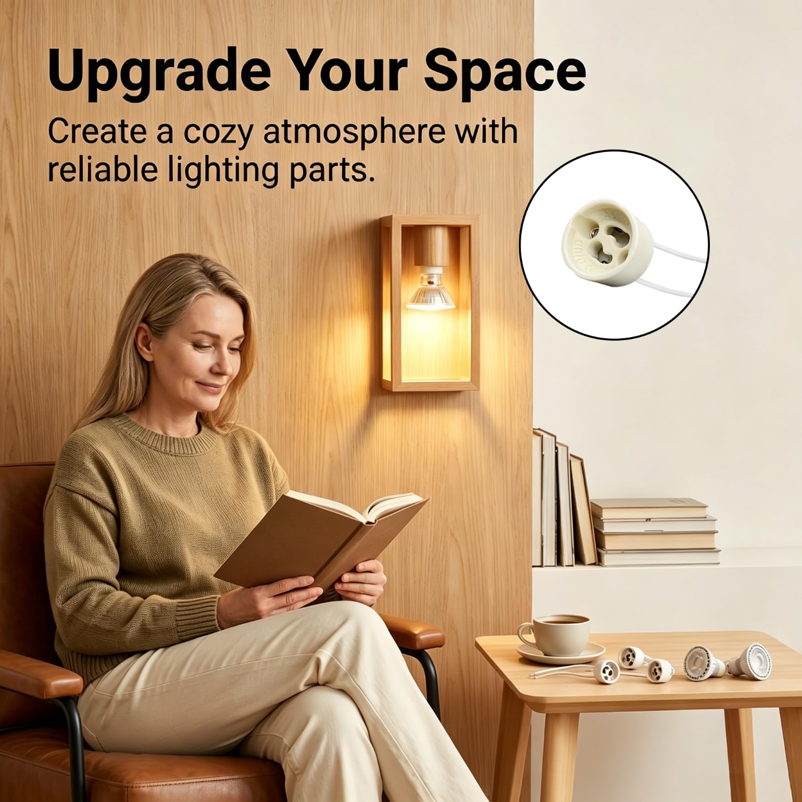 10 Stück GU10 Fassung aus Keramik, GU10 Sockel mit Silikonkabel 15 cm 0,75 mm², Halterung Leuchtmittel beständig 250 ℃, Anschluss Lampe 250 V 2 A für LED Halogen Beleuchtung Schiene Spot Einbauleuchte