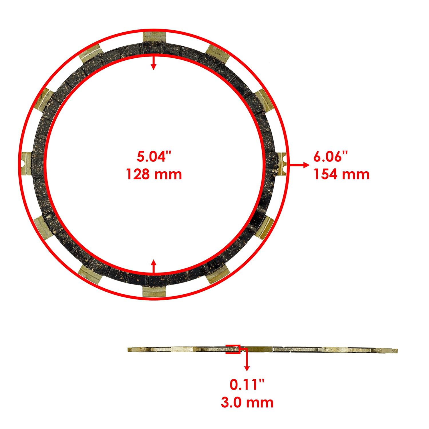 Caltric Clutch Friction Steel Plates and Gasket Kit Compatible with Yamaha R1 YZF-R1 YZFR1 2006 2007 2008