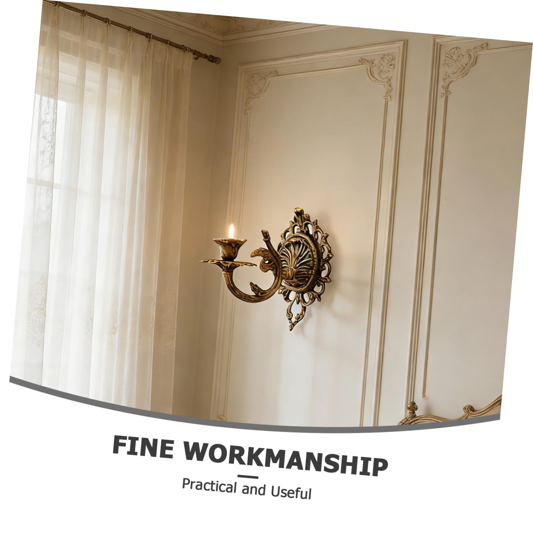 Halloween Feier Wandkerzenhalter aus Eisen Gold für Wohnzimmer