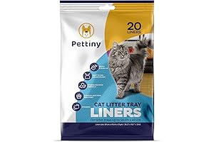 Cat Litter Box Liners with Drawstrings for Medium and Large Litter Trays