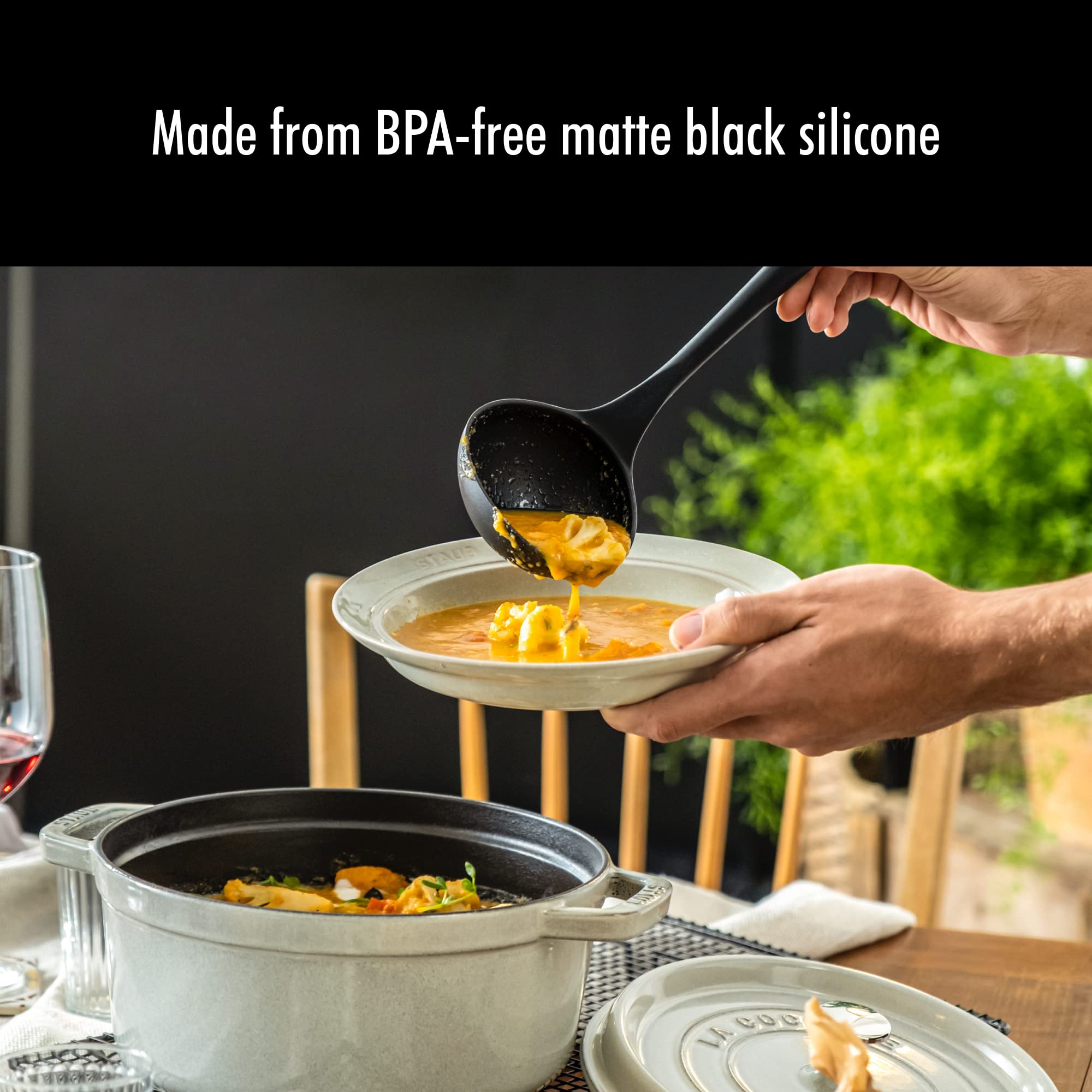 STAUB 40503-104 Suppenkelle, Silikon, Matte Black