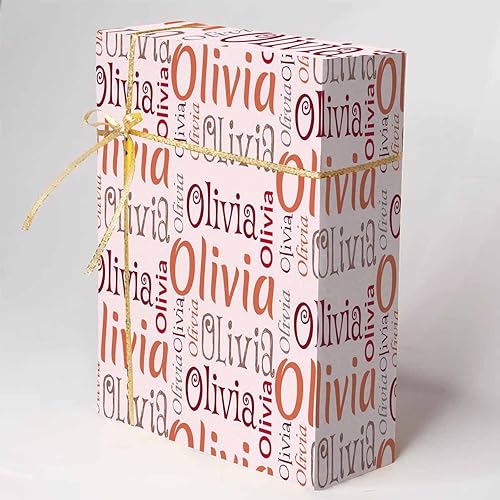 Miniatura 3 de Artsadd Rollos de papel de regalo de cumpleaños personalizados con nombre, papel de regalo de Navidad personalizado para niños, hombres y mujeres,