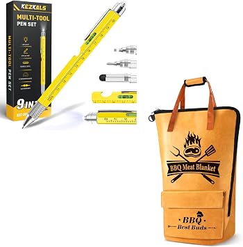 KEZKALS 9-in-1 Multitool Pen and BBQ Blanket for Resting Meat