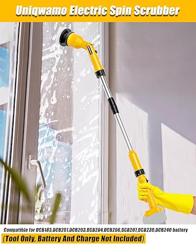 Miniatura 5 de Limpiador eléctrico giratorio compatible con batería DeWalt de 20 V (batería no incluida), depurador a batería de 1000 RPM con brazo de extensión