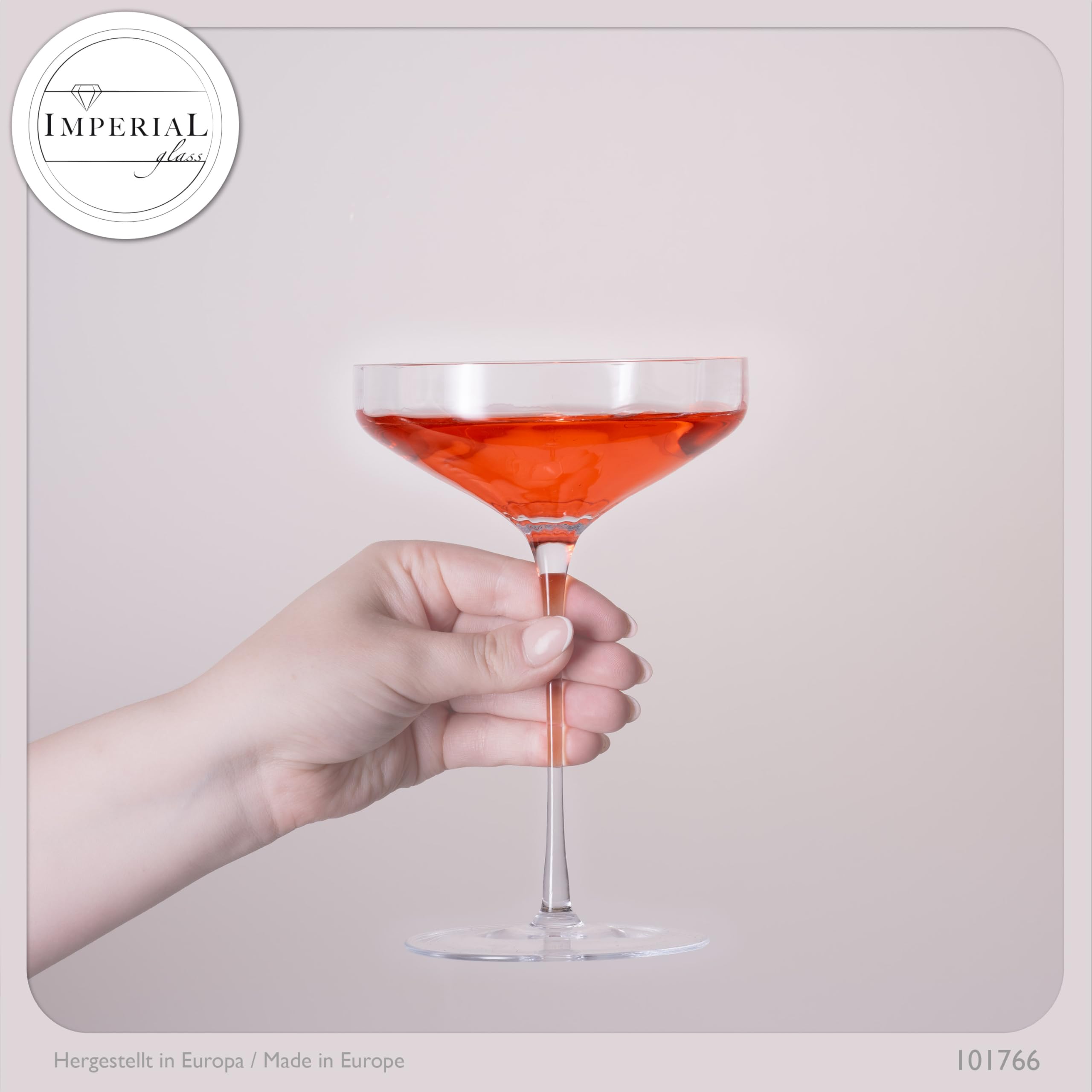 Imperial Lot de 6 flûtes à champagne ondulées 320 ml Cali, en verre Crystalline, fabriquées à la main