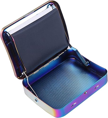 Miniatura 7 de Máquina de papel de balanceo negro de 3.071 in, máquina de enrollar cigarrillos portátil engrosada para papeles de tamaño 114, caja de laminación