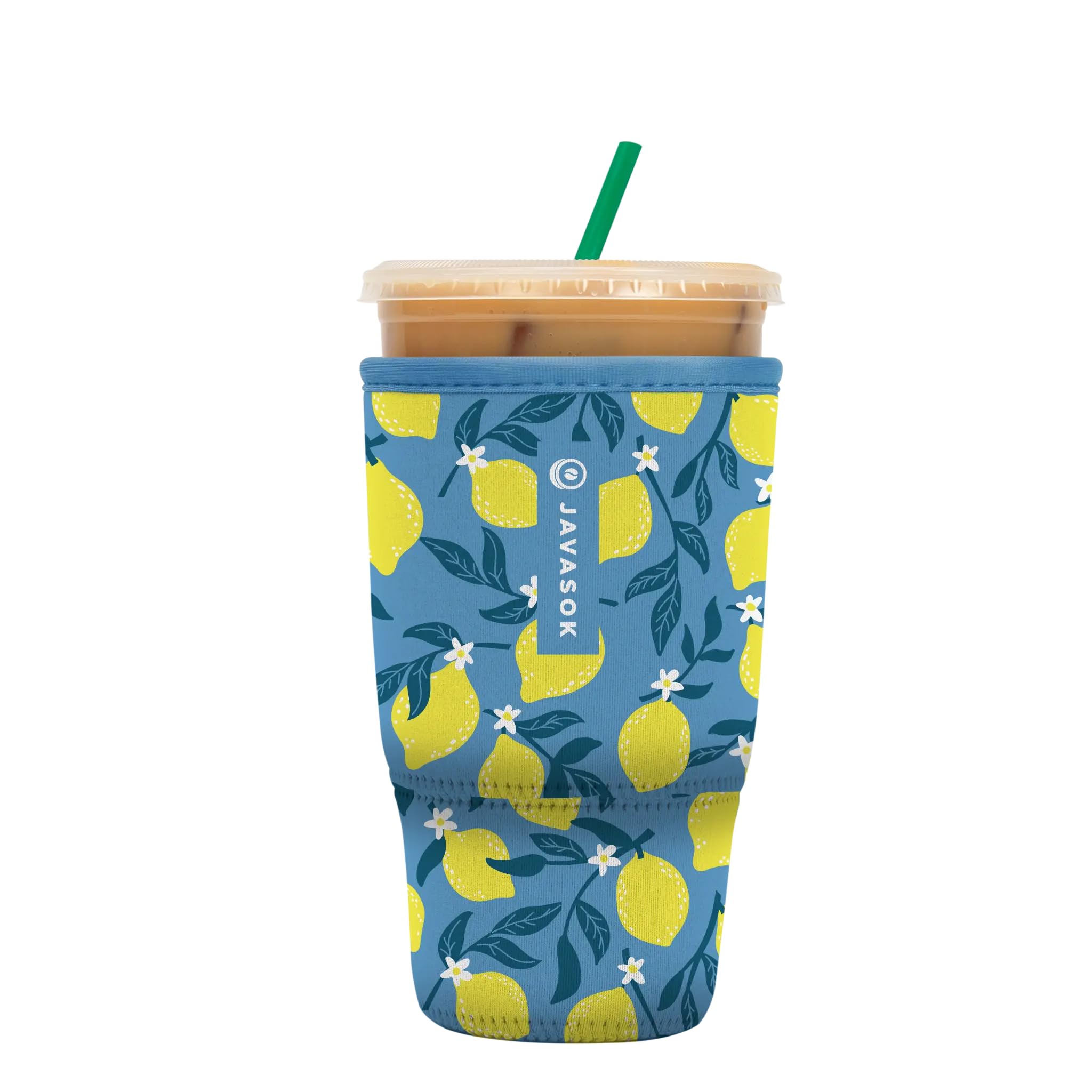 Sok It JavaSok Iced Coffee &amp; Cold Soda Insulated Neoprene Cup Sleeve (Main Squeeze, Large: 30-32oz)