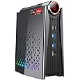KAMRUI [Gaming PC] Mini PC AMD Ryzen 7 5700U Up to 4.3GHz, 16GB RAM 512GB SSD Small Computer, Radeon Vega 8 Micro Desktop PERF Adjustable, RGB Light, Upgrade Capacity, 4K HDMI DP Type-C