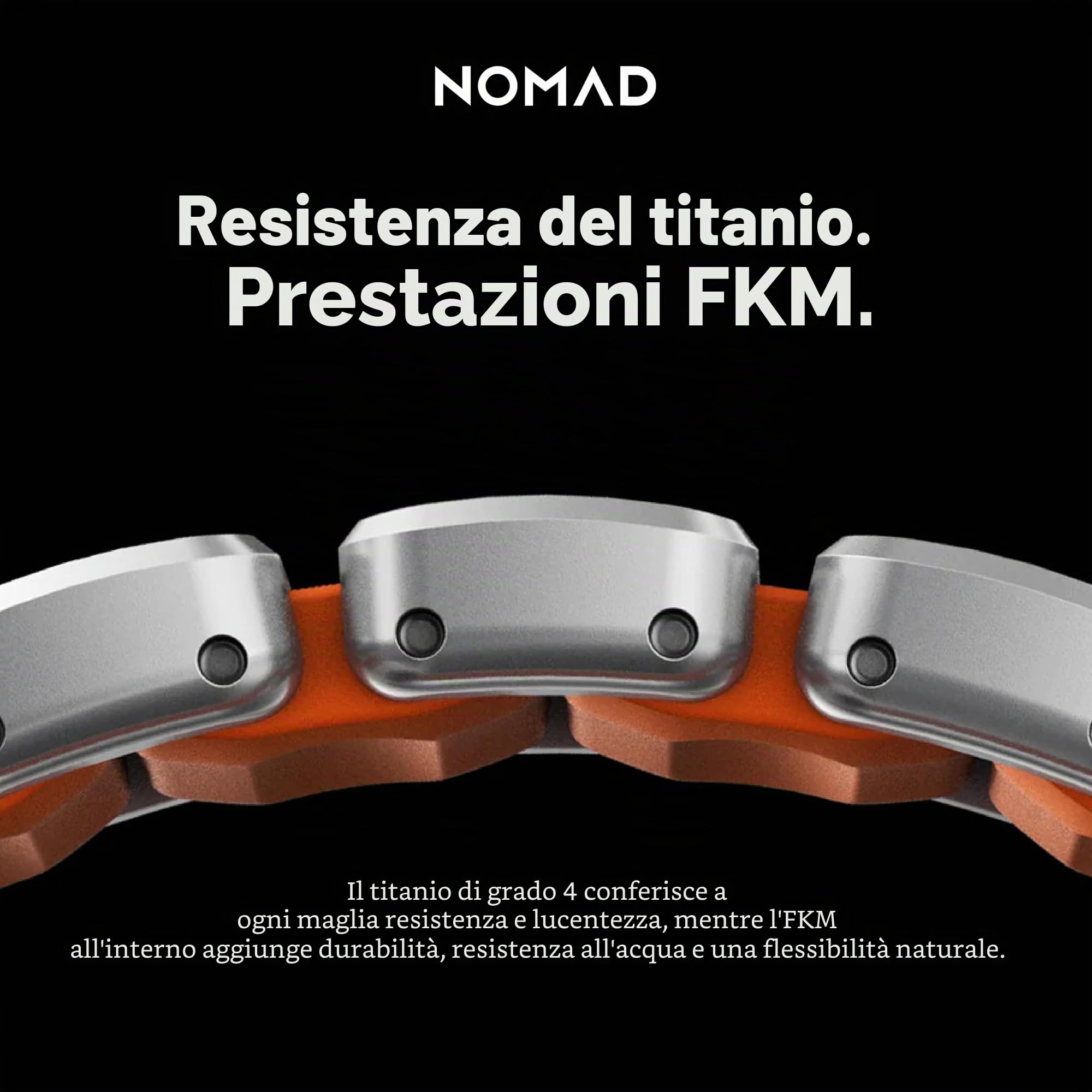 NOMAD Stratos Cinturino I per Apple Watch 42/44/45/46/49 mm, design ibrido