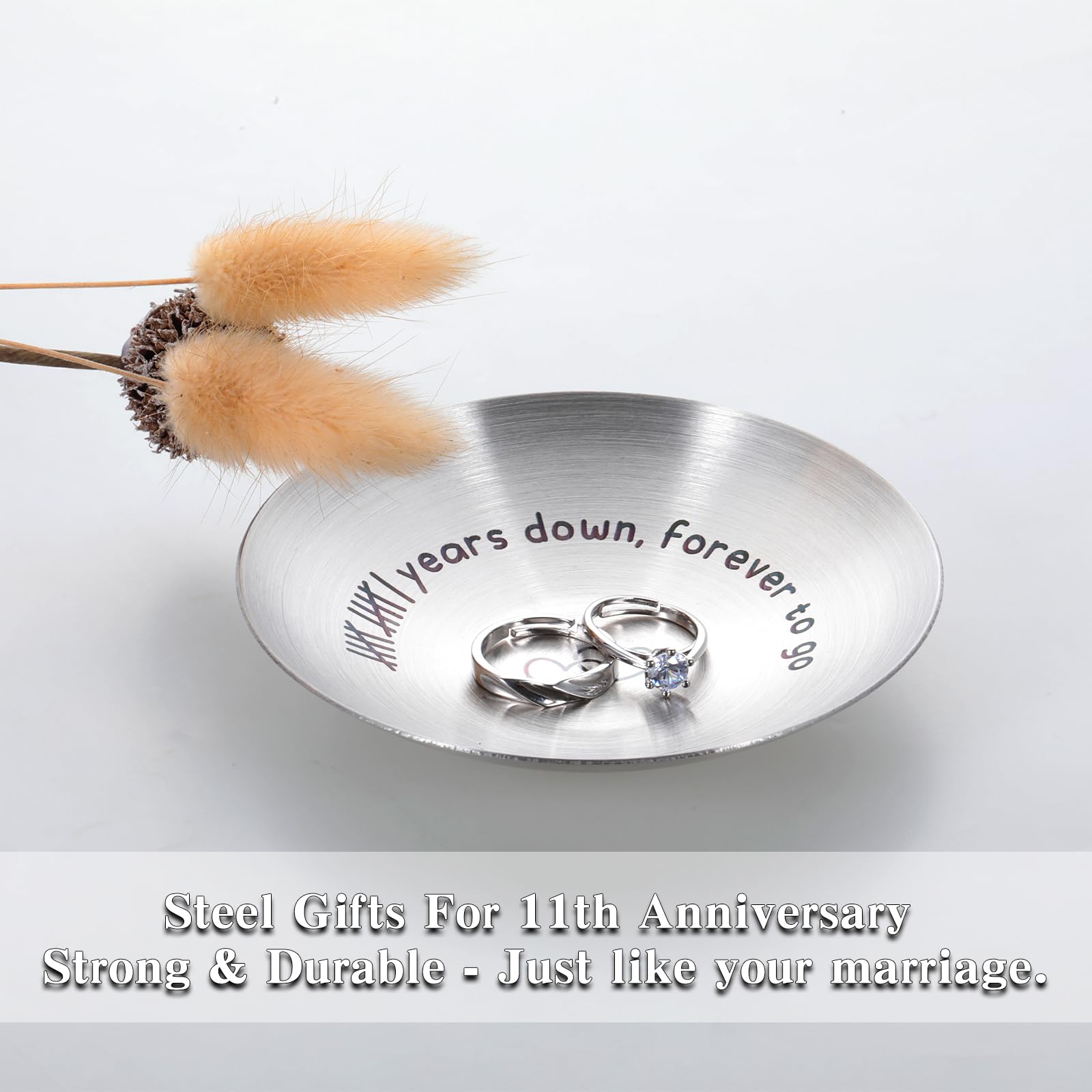 Steel Anniversary Gift Ideas TALLY Mark 11 I STEEL DO Keyring 11th