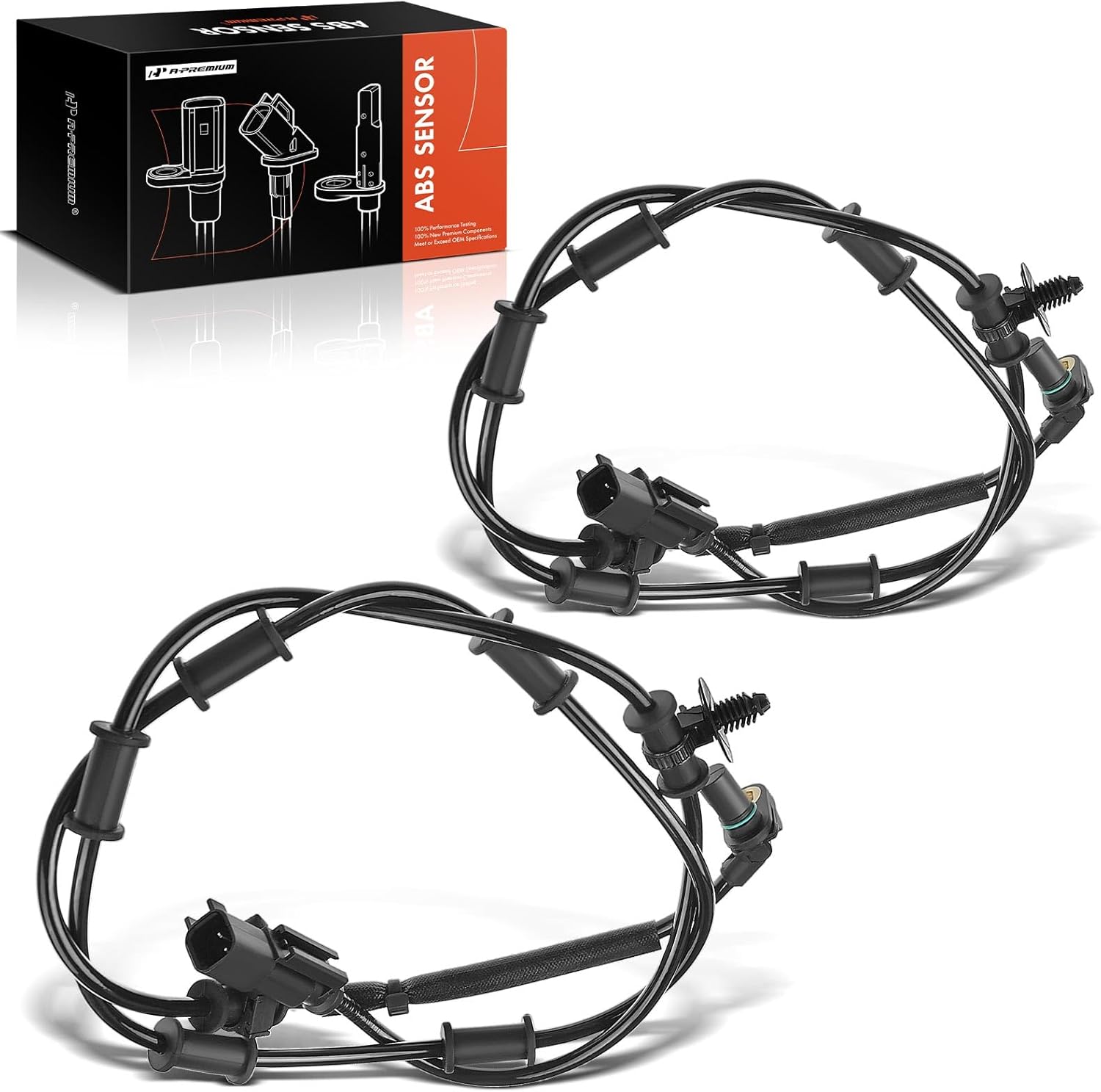 A-Premium ABS Wheel Speed Sensor Compatible with Dodge & Ram Models - Ram 2500/Ram 3500 2009-2010, 2500/3500 2011-2012, Cab Pickup, 4WD - Front Driver and Passenger, Replace# 52122426AB, 52122426AC