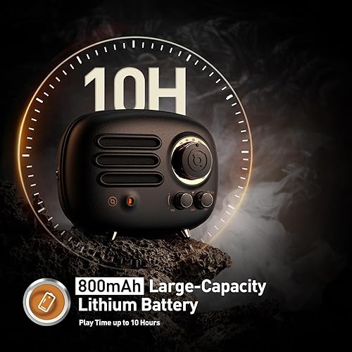 Miniatura 3 de Muzen Altavoz Bluetooth de radio, radio de metal pequeña Wild Radiooo, altavoces inalámbricos portátiles, radio FM recargable, carcasa exterior de