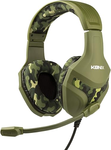 Konix PS-400 Camo Cuffie Gioco per PS4 mimetiche compatibili con Xbox One PC Tablet Smartphone Alta qualit Audio con Microfono Konix PS-400 Camo Cuffie Gioco per PS4 mimetiche compatibili con Xbox One PC Tablet Smartphone Alta qualit Audio con Microfono