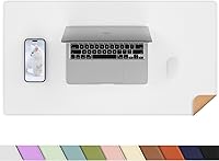 Vista 9 de Protector de escritorio de cuero, tapete de escritorio grande con corcho natural y cuero PU, alfombrilla para mouse, alfombrilla de escritorio