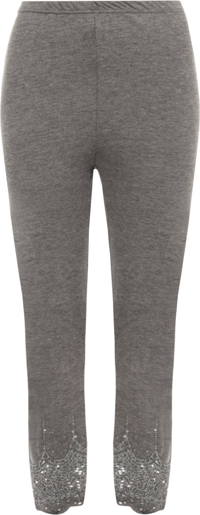 WearAll Womens Sequin Leggings Ladies Stretch Elasticated Silver Gold Pants Dark Grey 24/26
