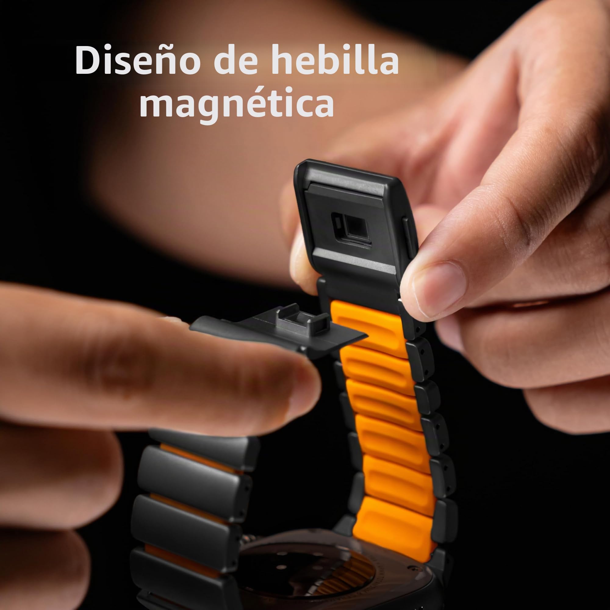 Pulsera de titanio compatible con Apple Watch Ultra 3/2/1 49 mm, doble capa de silicona de titanio, cierre magnético de repuesto para iWatch Series11