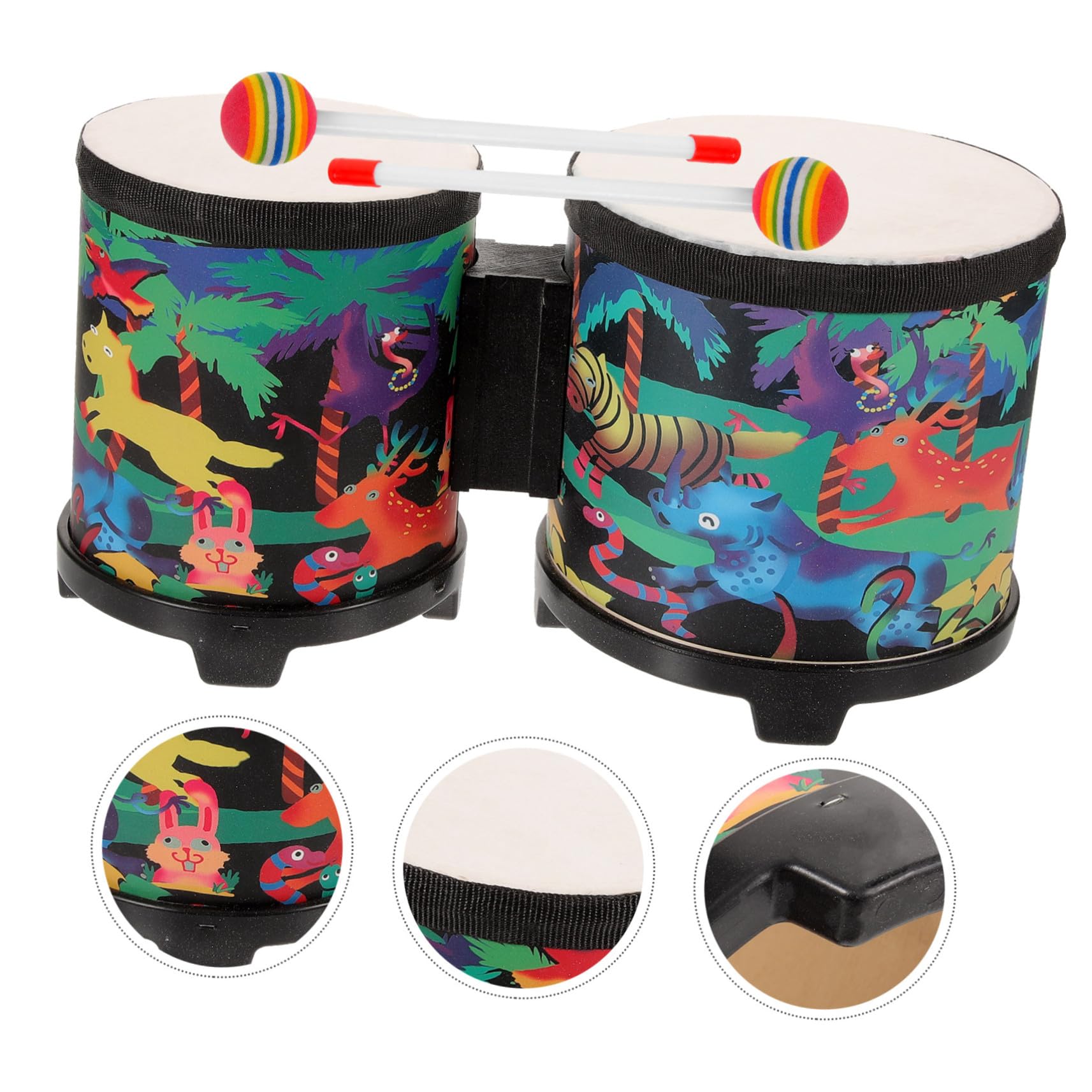 Bongós para Niños, Juego de 1 Set de 5 y 6 Pulgadas