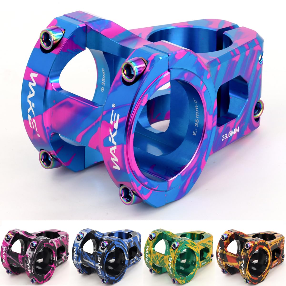 CYSKY MTB Stem 35mm Stem 31.8 35 mm Handlebar Clamp for All Mountain Bike, MTB, Downhill, Enduro