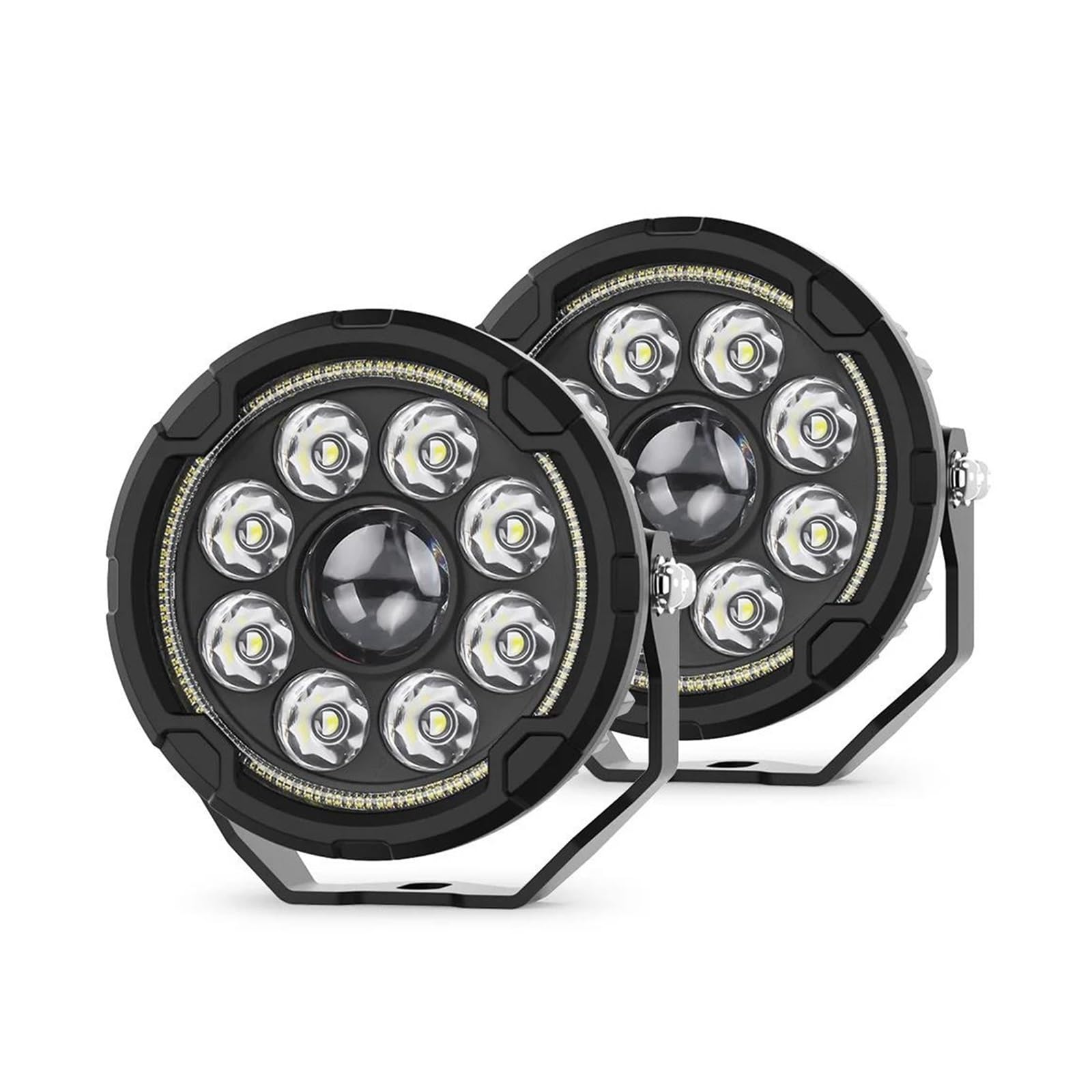 Motocicleta Faro s Headlight Conjunto Luces LED Universales Para Motocicleta De Trabajo Conducción Foco DRL Auxiliares Para Zanja