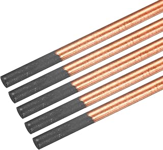 PATIKIL Copper Coated Gouging Carbon Rods 6mm x 14" Pack of 5 - High-Temp Welding Electrodes for Arc Cutting