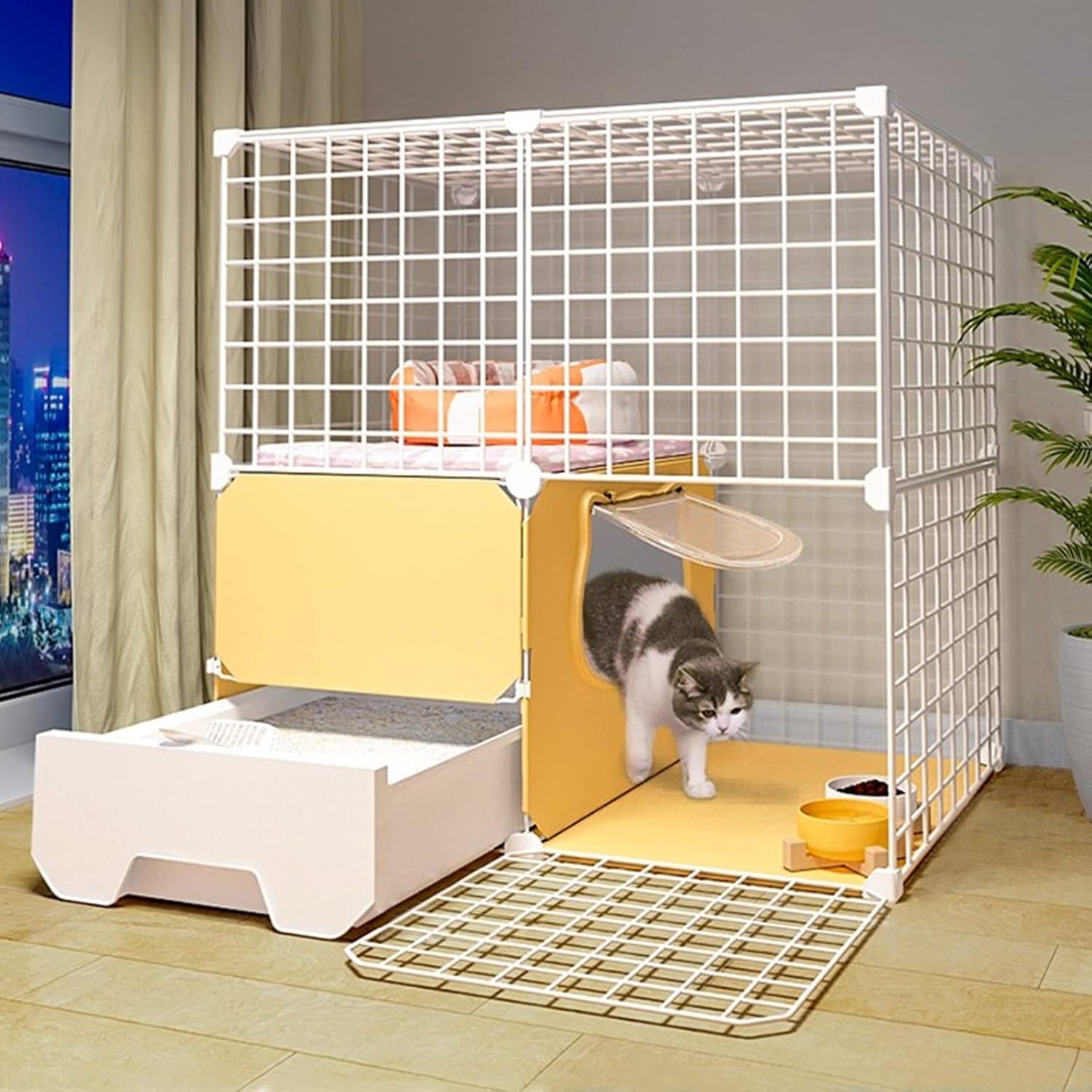 Cat Cages Indoor Large, Pet Playpen, Cat Crate Detachable