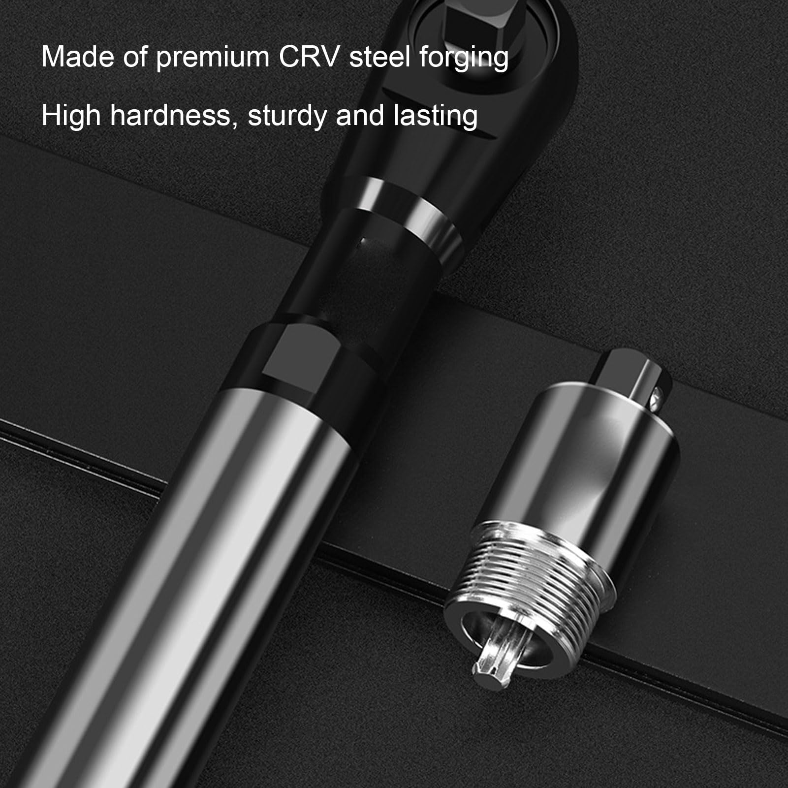Llave de Extensión Eléctrica, Alargador de Llave de Trinquete 450mm, Adaptador de Acero Aleación CRV para Espacios Apretados y Trabajos de Montaje