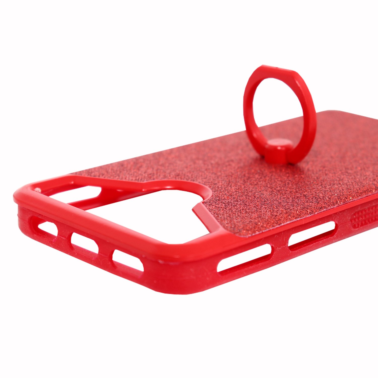 PH26 Echo Horizon Lite - Cover posteriore in gel di silicone, effetto strass, con strass, con anello per selfie, foto e supporto video by