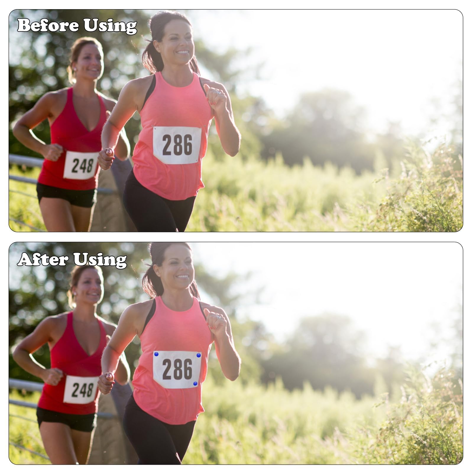 Clips para dorsales de maratón con imanes, hebilla para número, soporte para carrera, fijación para correr, rojo, azul y verde