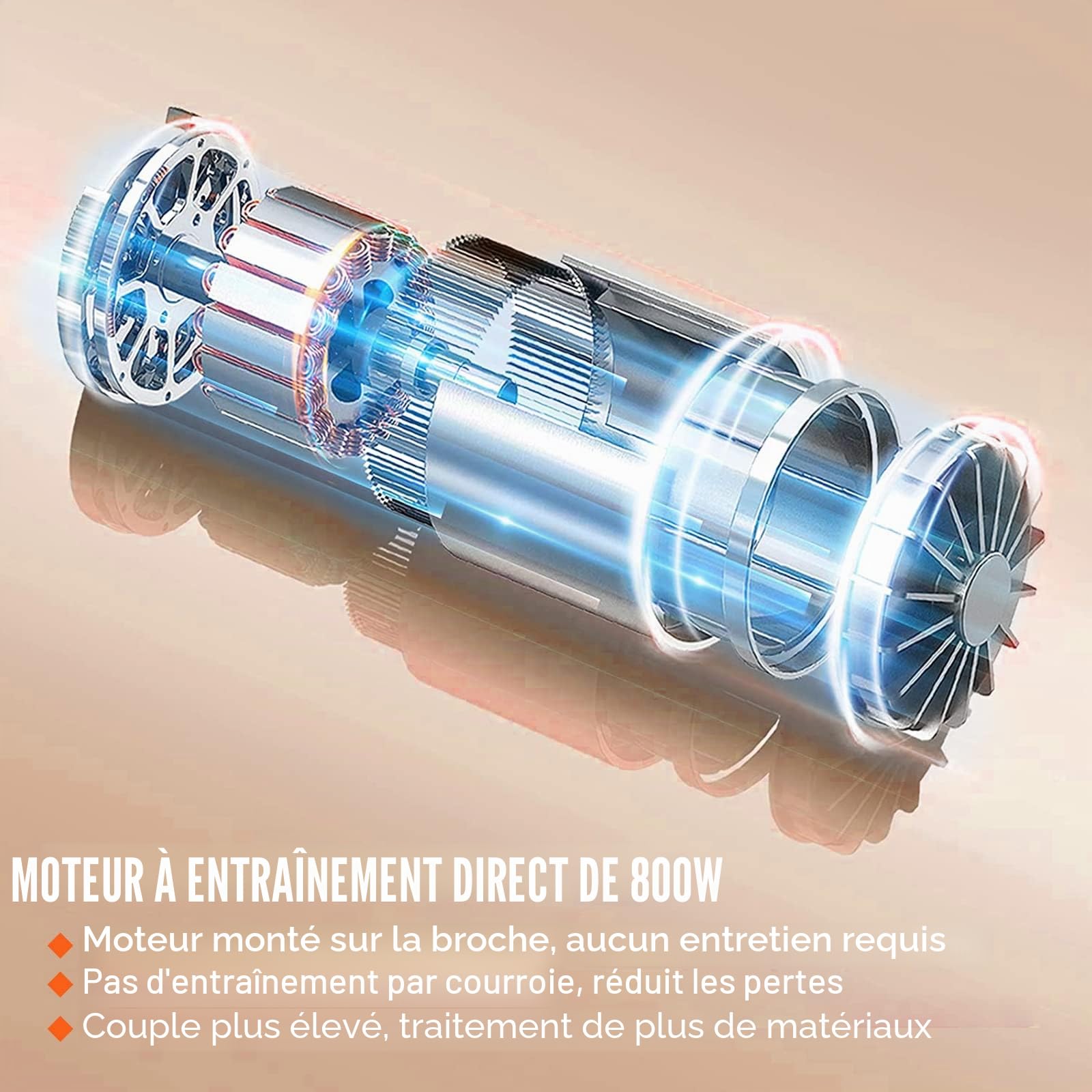 VEVOR Mini Tour à Métaux de Précision 17,8x40,6 cm 150-2500 tr/min Variable en Continu 800 W Moteur Sans Balais Mandrin 3 Mâchoires 100 mm Boîte à Outils pour Usinage Traitement de Pièces de Précision