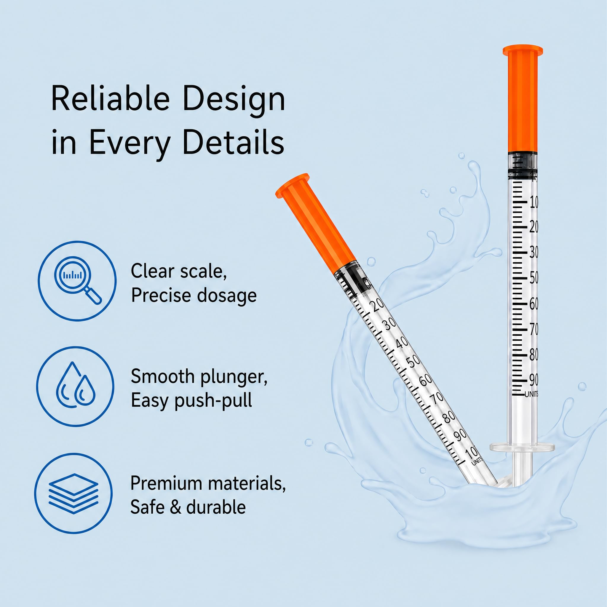 Syringes with Needle, 1ml 30 Gauge 5/16" (8mm), Pack of 30 — Amazon image 4