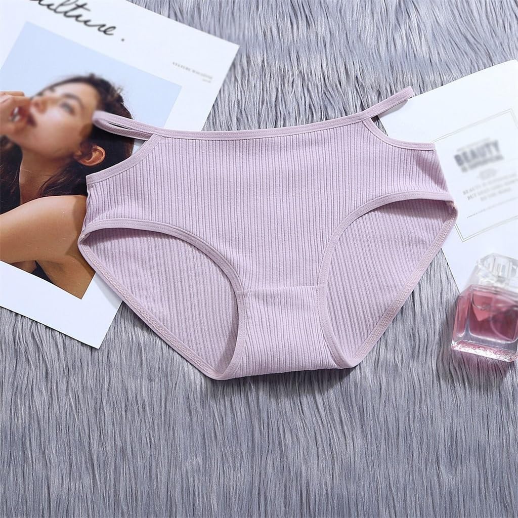 Underwear Women's Cotton Crotch Mid-waist Large Size Bag Hip Japanese Sexy Girls Seamless Thin Belt Briefs