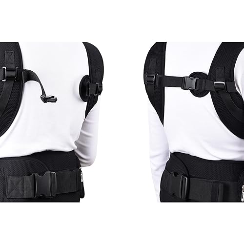 Miniatura 5 de Bebamour - Portabebés para recién nacidos a niños pequeños, portabebés delantero y trasero con capucha y 3 almohadillas de dentición, extensores de