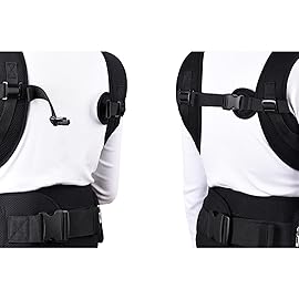 Bebamour Baby Carrier Newborn to Toddler-2 in 1 Hip Seat & Carrier Front and Back Carry with Head Hood & 3 Pieces Teething Pads& Waist Extenders & Storage Bag 0-36 Months (New Black)