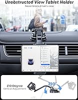 Vista 2 de eSamcore Tablet Holder for Car Dashboard, Windshield Mount Holder for iPad & Foldable Phone Stand with Stable 360° Adjustable Clamp Car Gadgets &