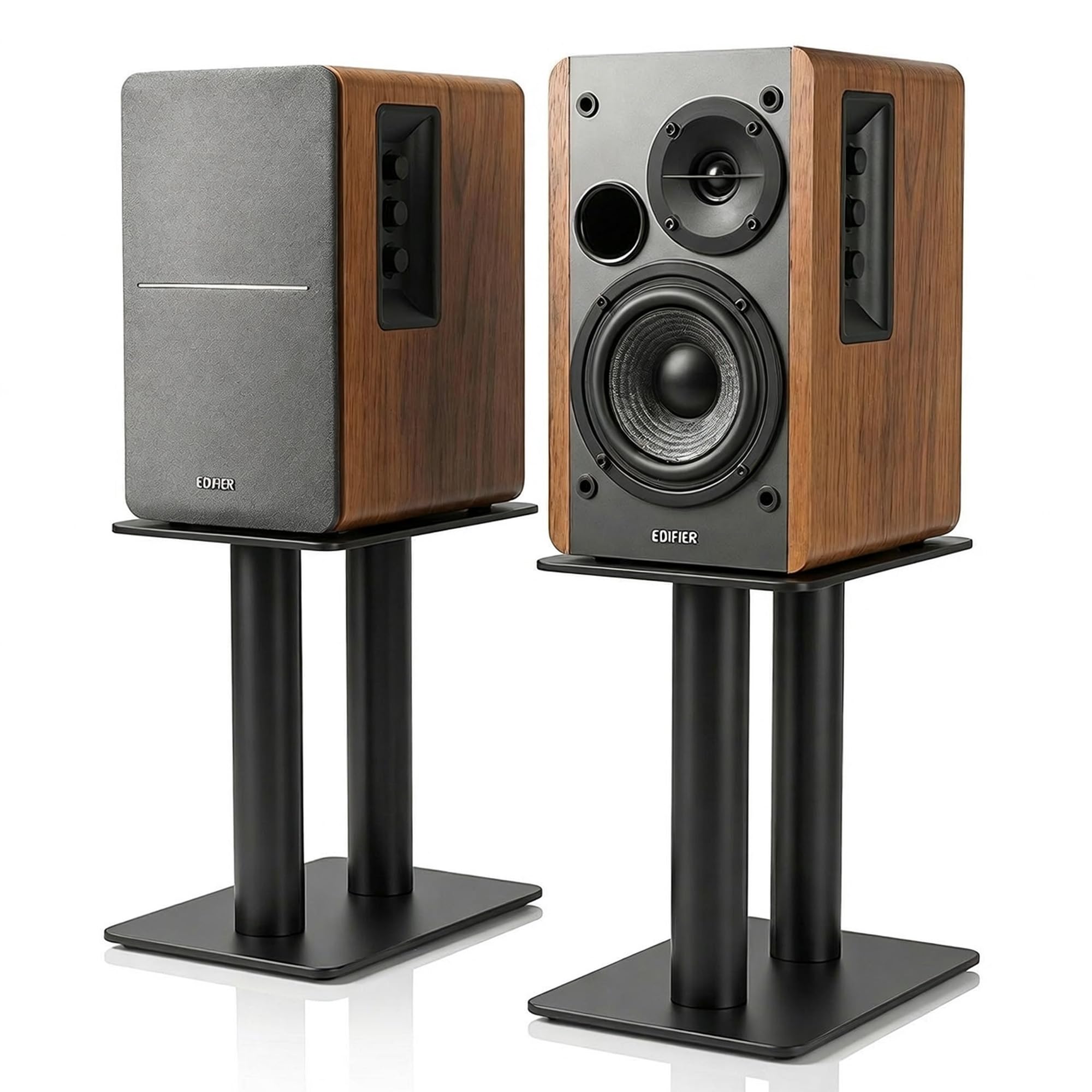 4-6.5 Inch Desktop Speaker Stands with Cable Management, 20kg Heavy Duty Steel Desk Speaker Stand for Bookshelf Speakers & Studio Monitors, Stable Desktop Speaker Stand Pair, Cleaner Desk Audio Setup — view 10