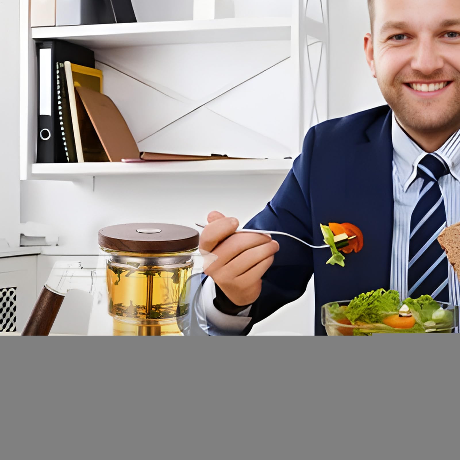 Olla infusora de té, de vidrio con separación de agua con 4 tazas | de vidrio resistente al calor para el hogar, habitación de empresa