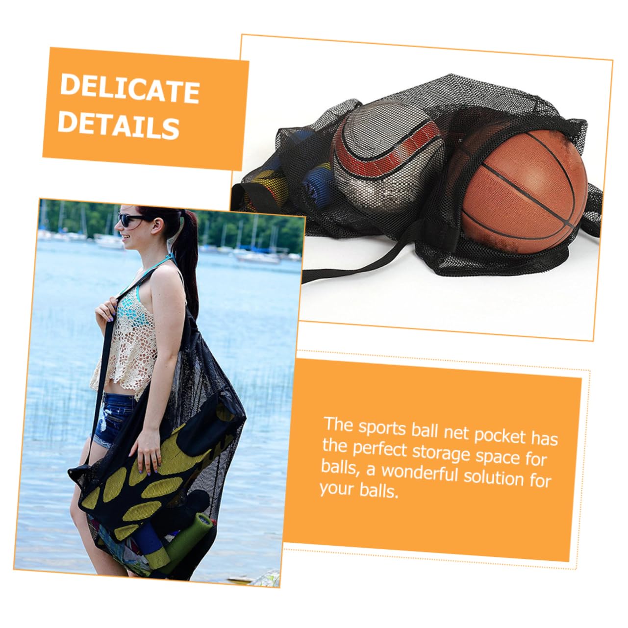 Toddmomy Bolsa de Malla para Deportivas Gym Bag Bolsas de Deporte Bolsa de Deporte de Malla Bolsa de Filtro de de Estanque Bolsas de Bolas de Malla Bolsa de Pelota