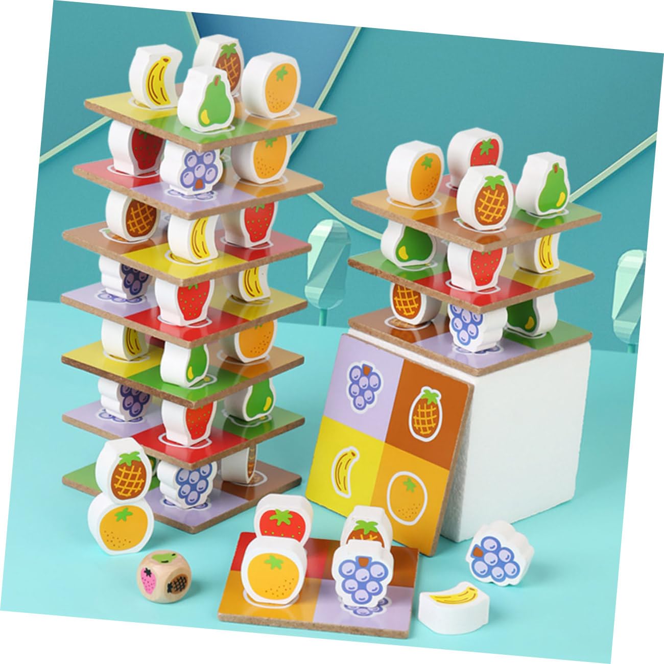 Abaodam Juego de Bloques de Madera Apilables 1 Set para Niños
