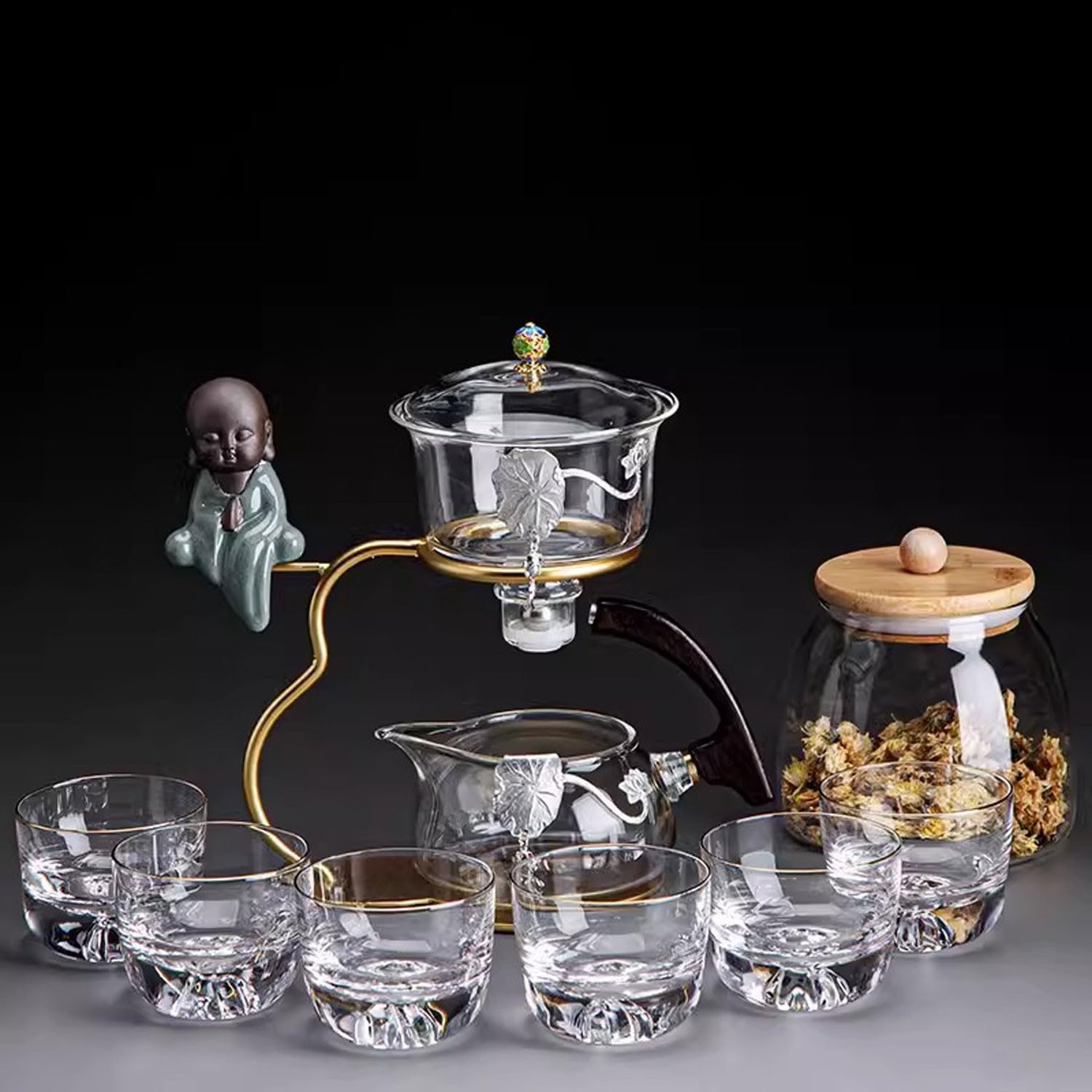 teekanne mit stövchen Matcha Tee Set Kungfu-Teeset, automatisches Teezubereitungsartefakt für den Haushalt(Color:10,Size:)