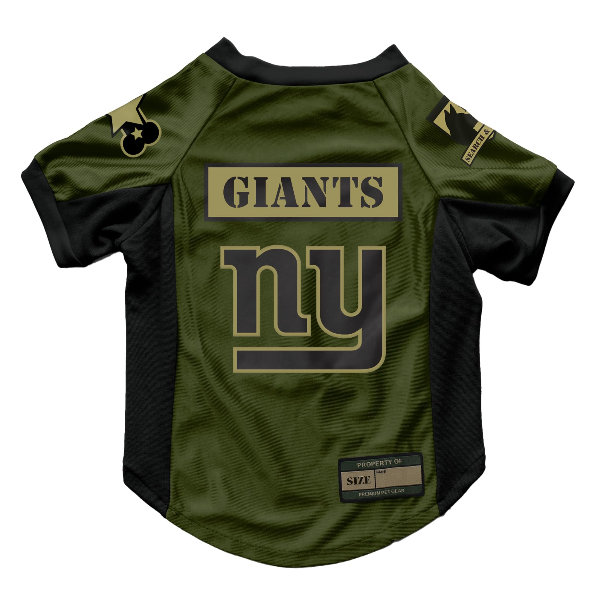 Camiseta elástica New York Giants ropa transpirable para perros y gatos Littlearth