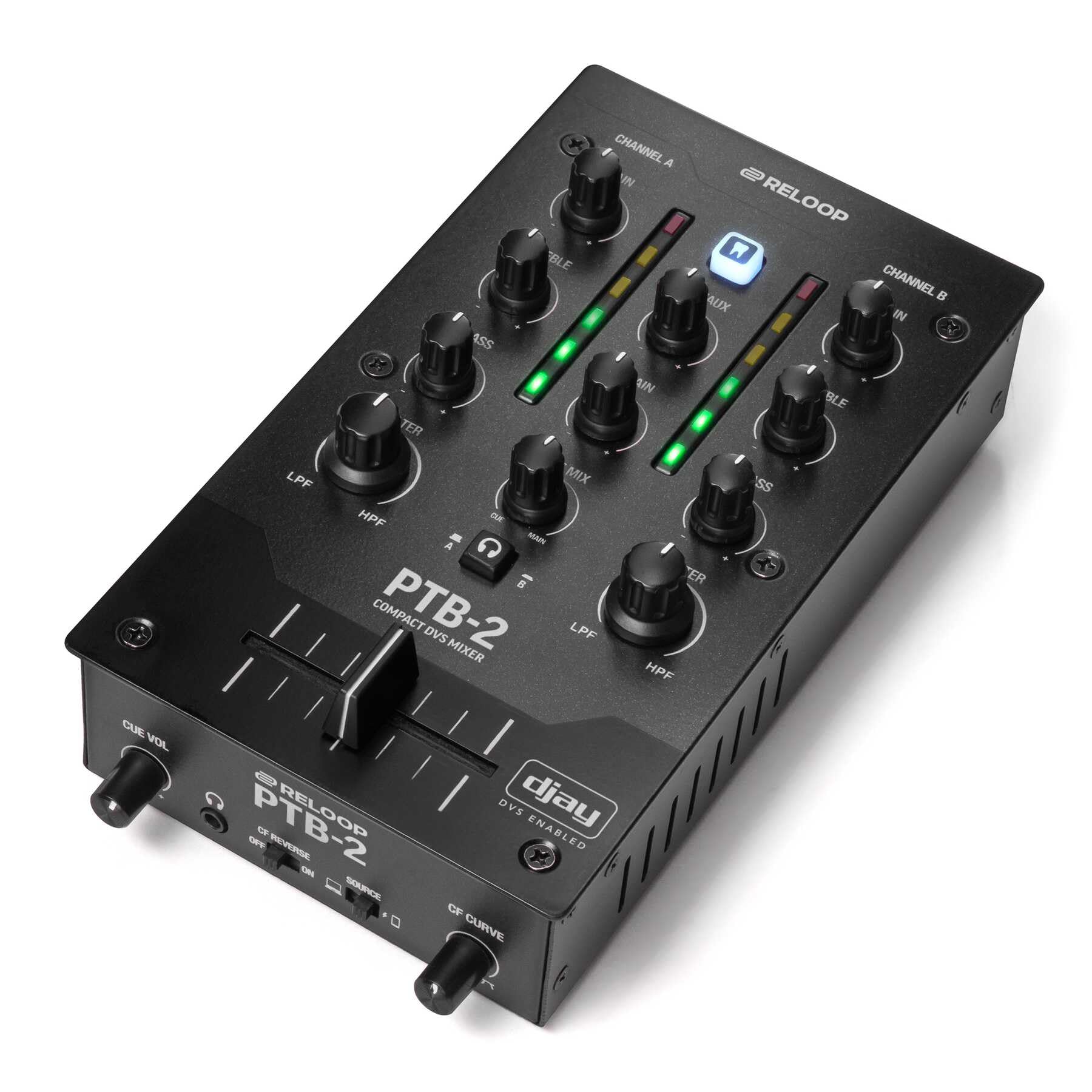 Reloop PTB-2 - Mixer DJ compatto e mobile 2+1 canali