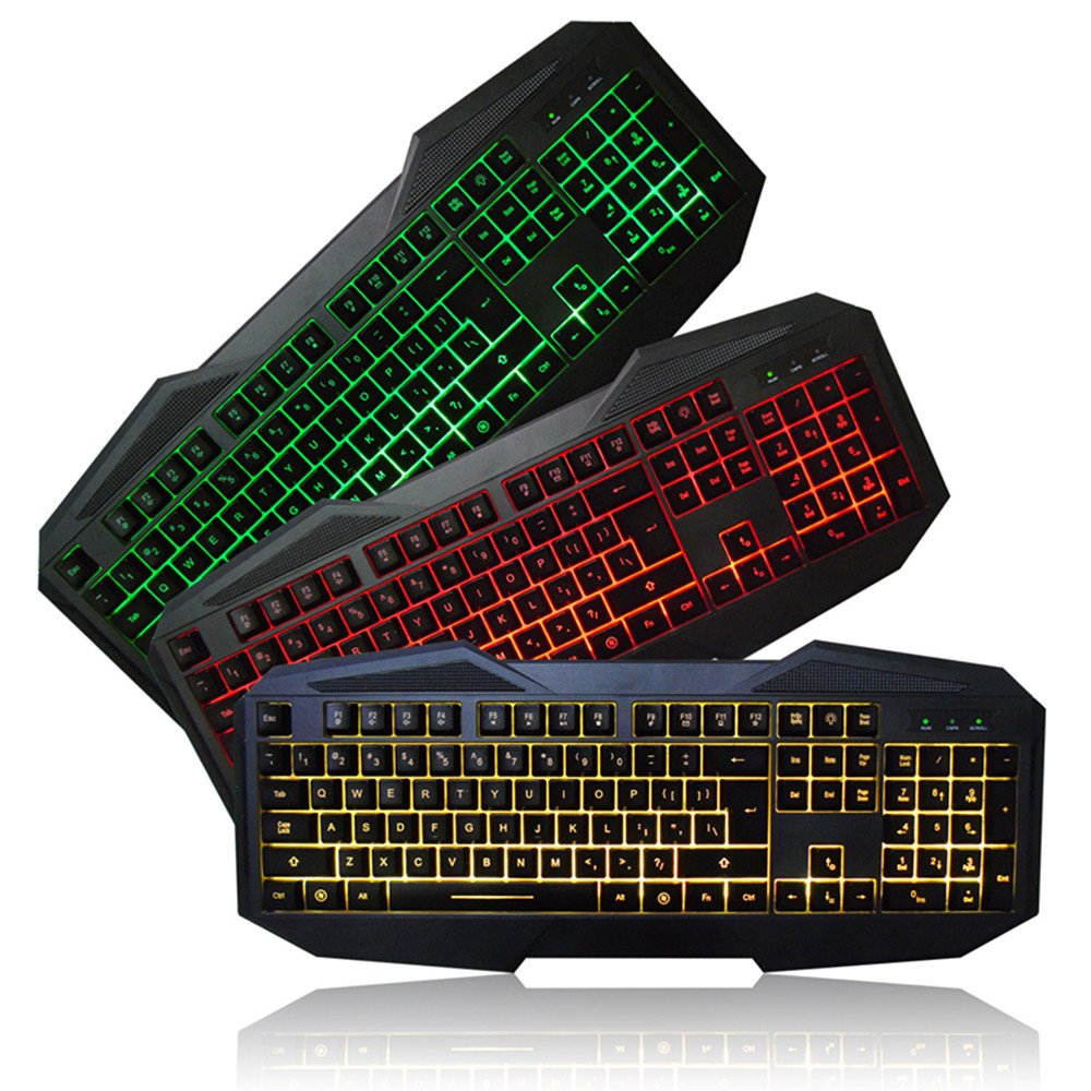 Kared LED Backlit USB Multimedia Keyboard (3 Colors)