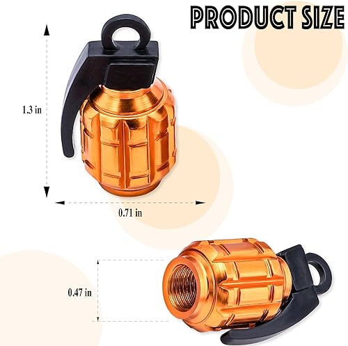 Miniatura 2 de 4 tapas de vástago de válvula de neumático, tapas universales de válvula de neumático de aleación de aluminio para automóviles, camiones, SUV,