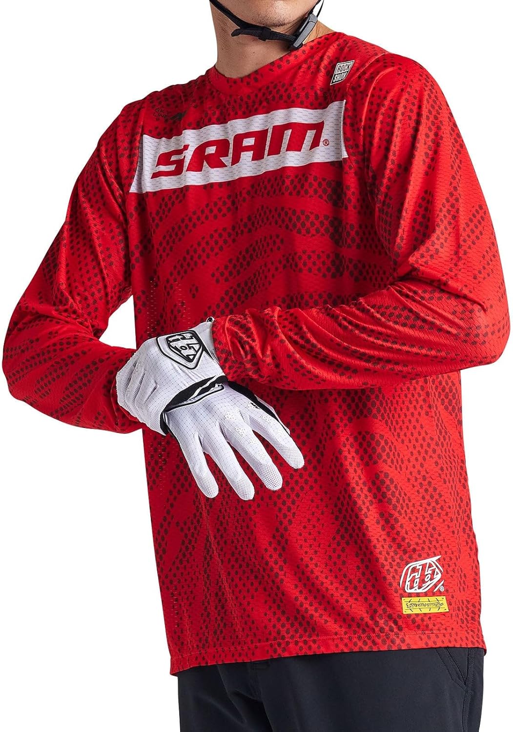 Troy Lee Designs Long Sleeve Skyline Air Adult Mountain Bike Jersey, Sram Roots Fiery Red, Medium