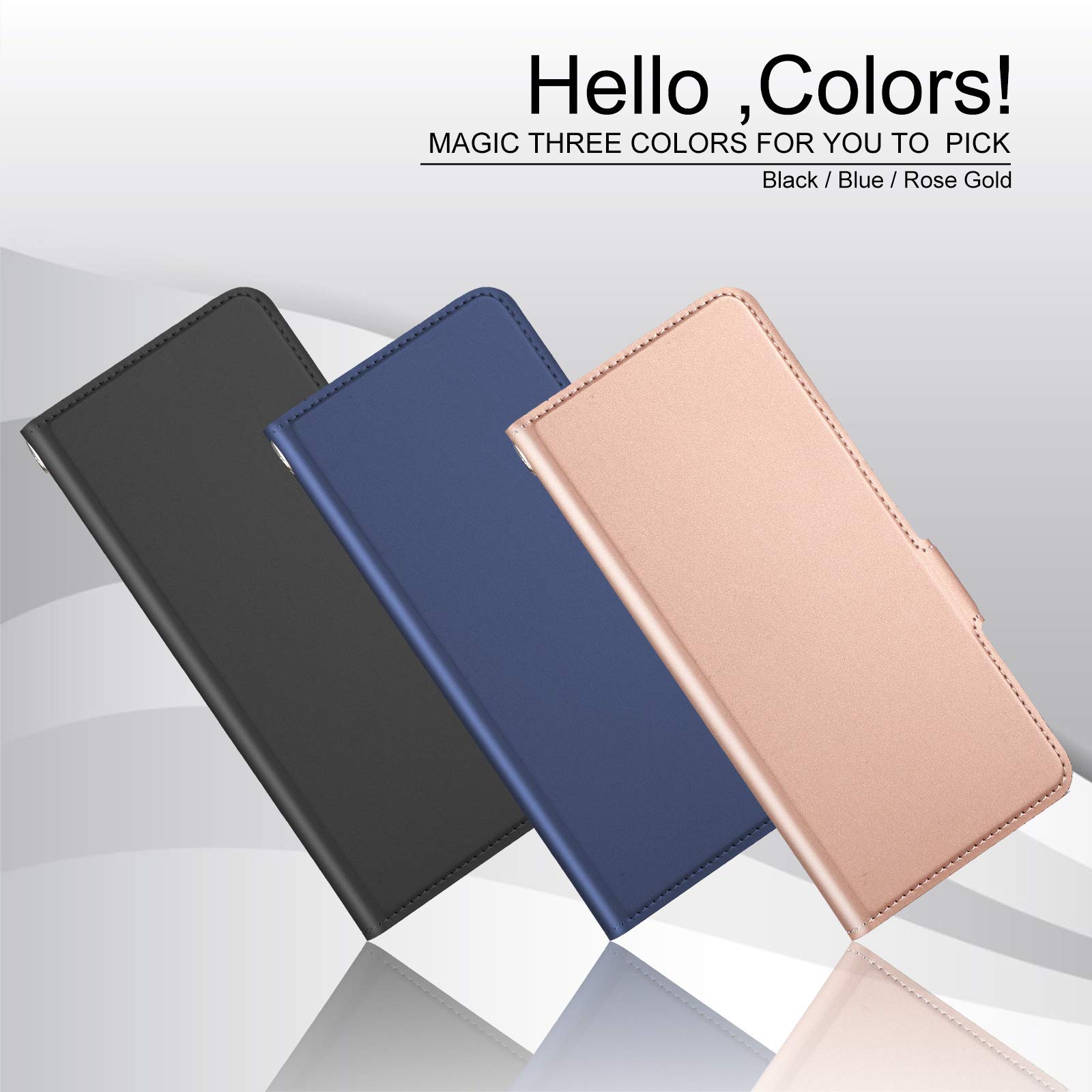 Amazon.co.jp: PCATEC OPPO A73 用 手帳型ケース ネイビーブルー