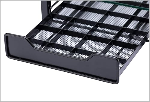 Miniatura 20 de Rice rat Soporte para almacenamiento de cápsulas de café, organizador de cajones originaline, cristal templado (50 cápsulas) 50 vainas,Negro -,Negro