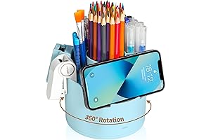 deli 360° Rotating Pencil Pen Holder for Desk - Stylish and Functional